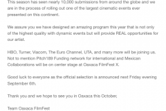 email from the festival a few weeks before the festival